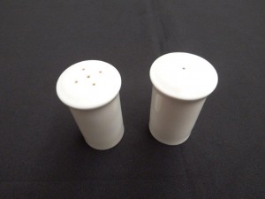 porcelain salt and peper shakers